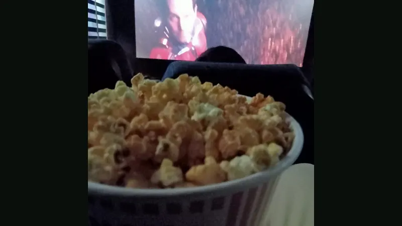 Fresh popcorn at the movies